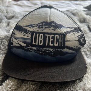 LIB TECH Mountain Graphic Trucker Hat - Blue & Black